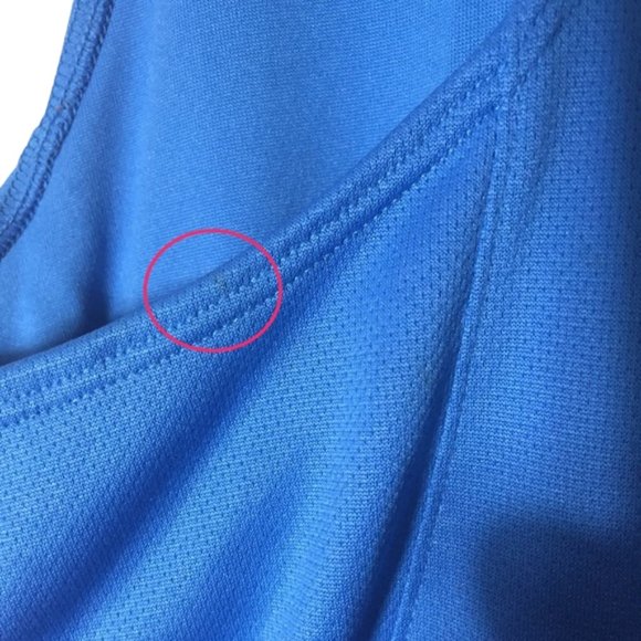 Adidas tank top blue ClimaLite mesh Running Gym Workout Athletic Athleisure. L - Picture 5 of 7